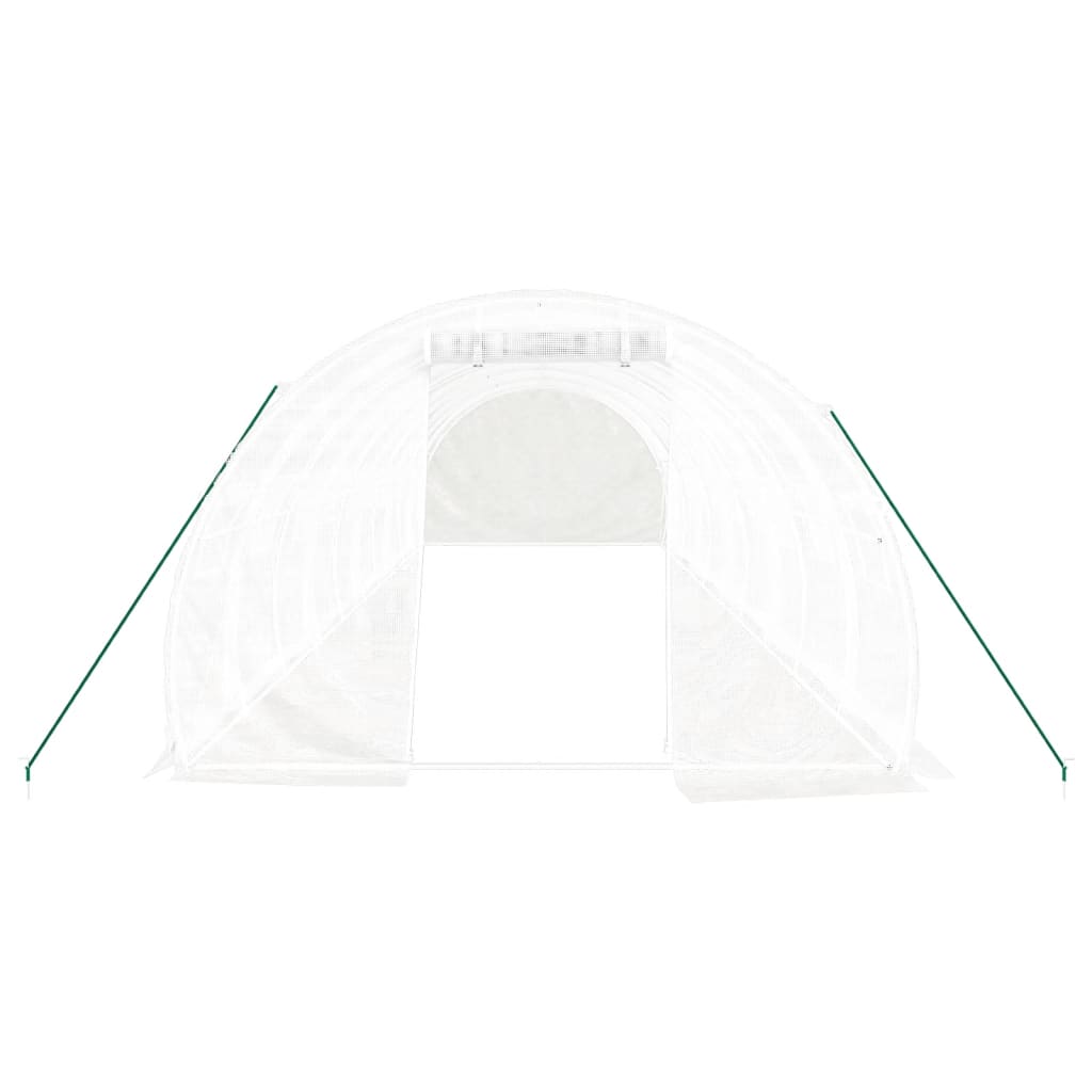 vidaXL Θερμοκήπιο Λευκό 30 μ² 10 x 3 x 2 μ. με Ατσάλινο Πλαίσιο