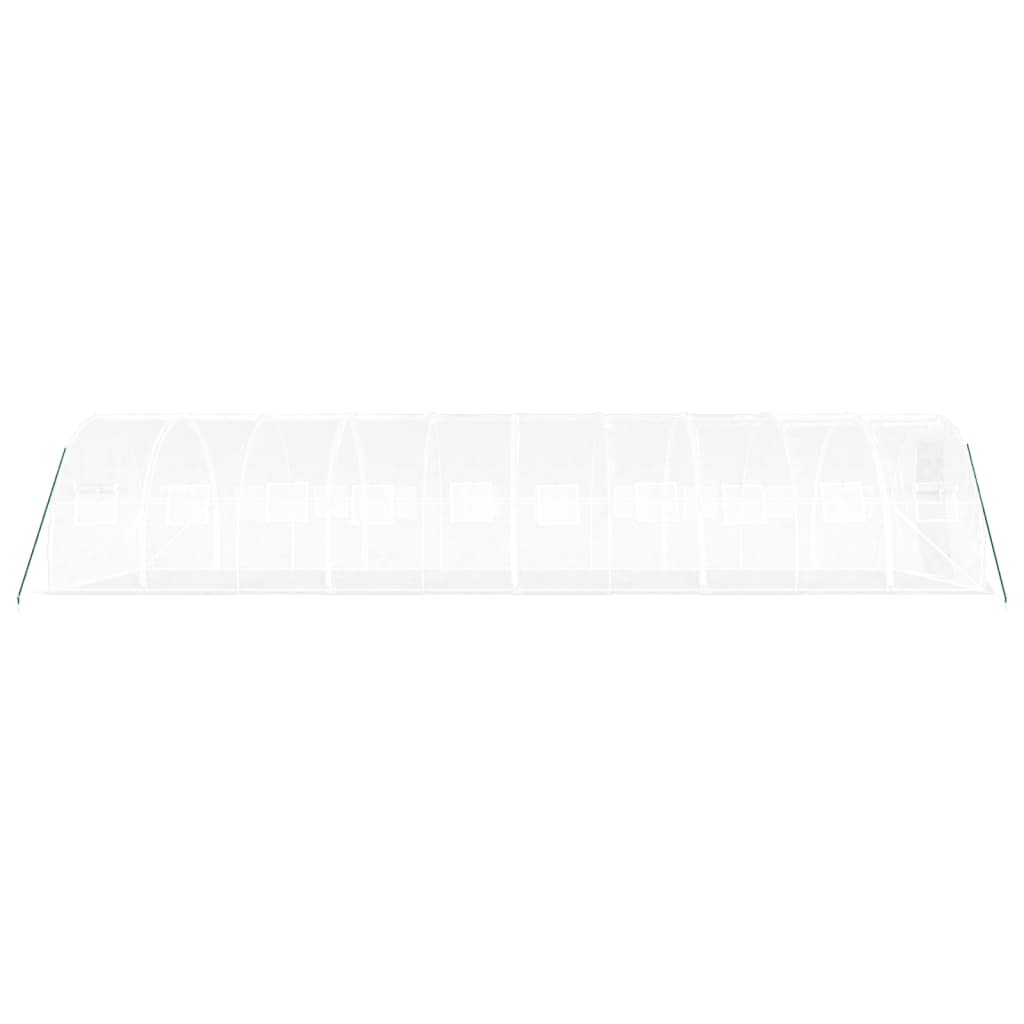 vidaXL Θερμοκήπιο Λευκό 30 μ² 10 x 3 x 2 μ. με Ατσάλινο Πλαίσιο