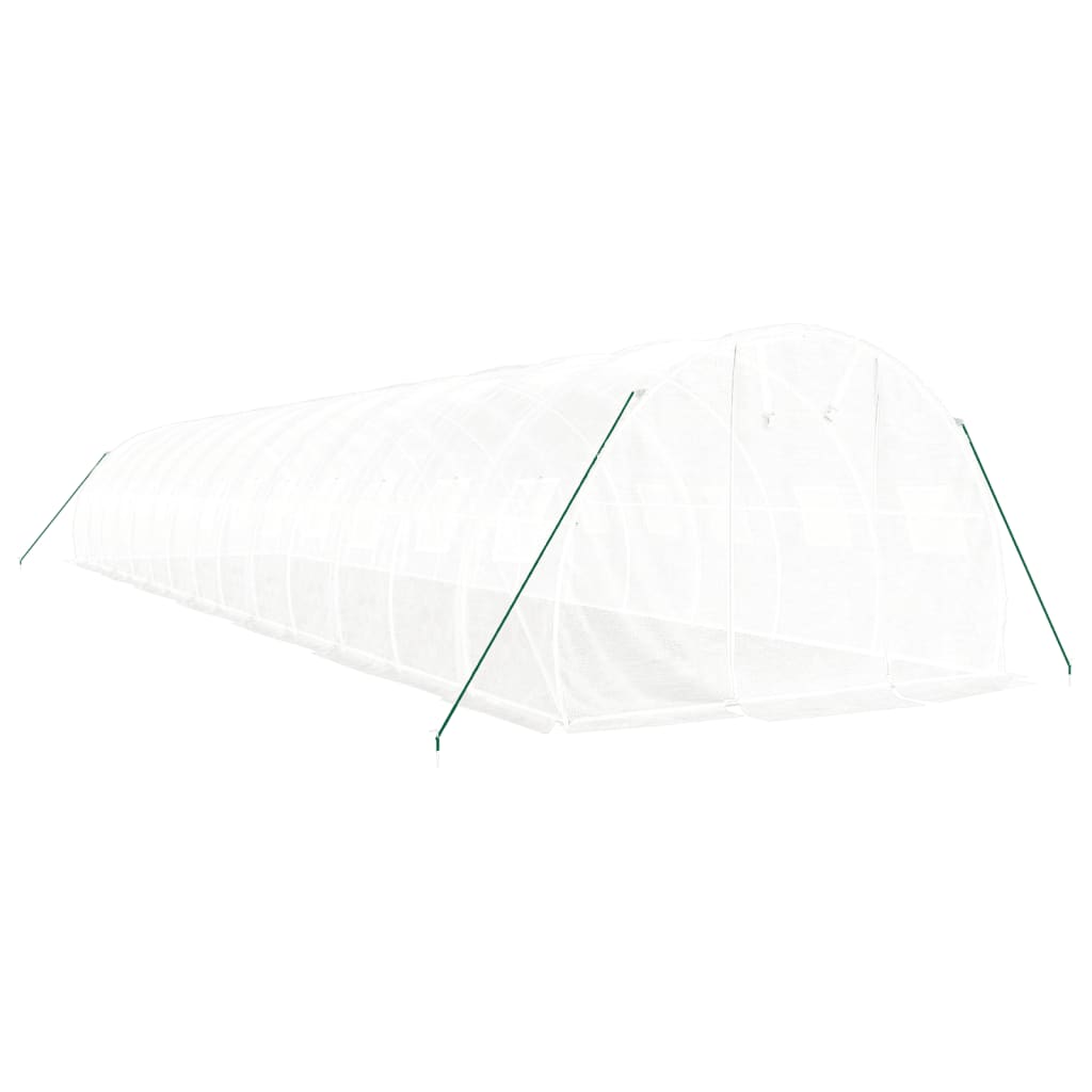 vidaXL Θερμοκήπιο Λευκό 42 μ² 14 x 3 x 2 μ. με Ατσάλινο Πλαίσιο