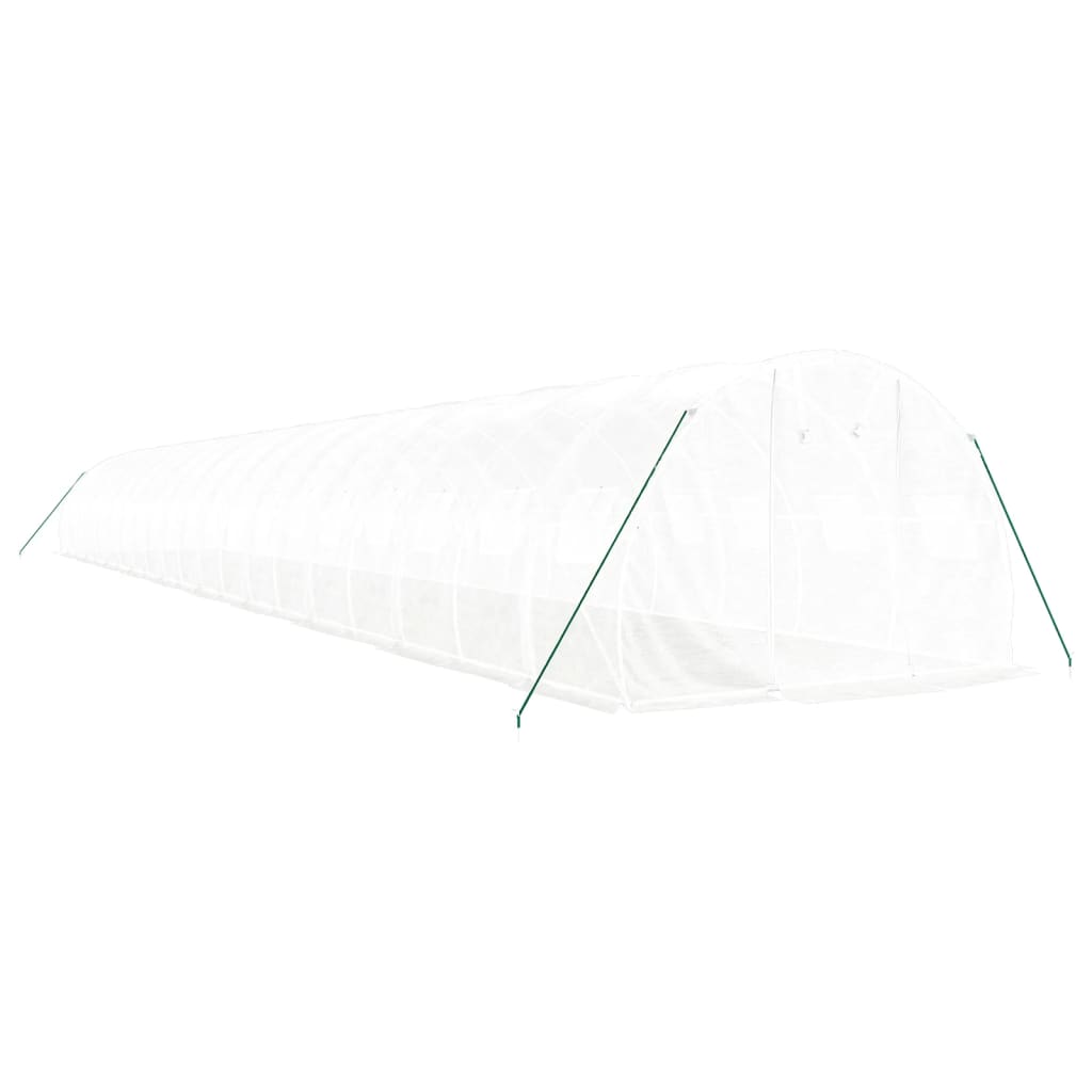 vidaXL Θερμοκήπιο Λευκό 60 μ² 20 x 3 x 2 μ. με Ατσάλινο Πλαίσιο