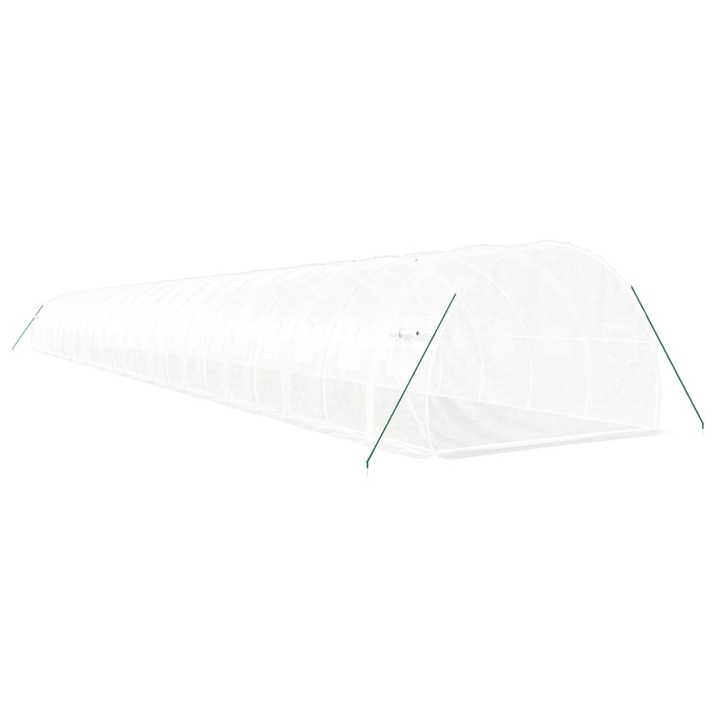 vidaXL Θερμοκήπιο Λευκό 72 μ² 24 x 3 x 2 μ. με Ατσάλινο Πλαίσιο