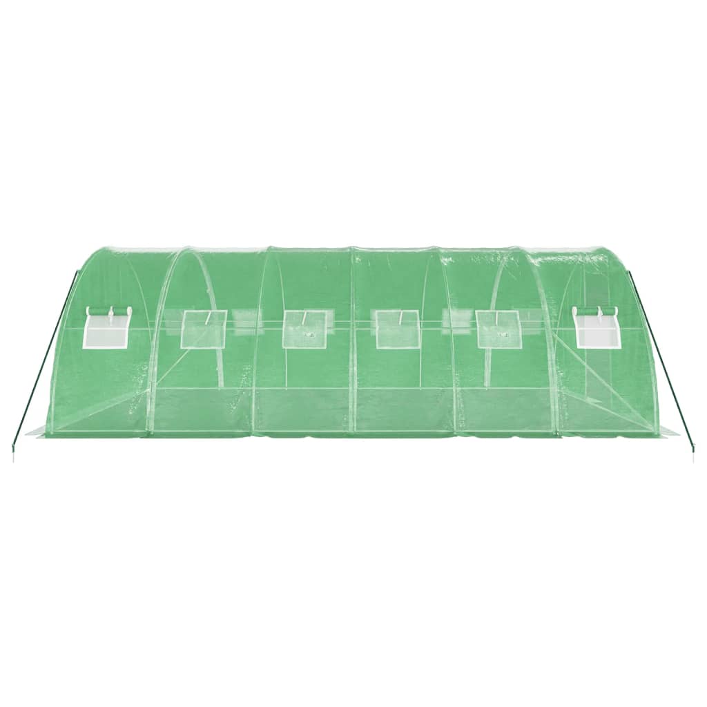 vidaXL Θερμοκήπιο Πράσινο 24 μ² 6 x 4 x 2 μ. με Ατσάλινο Πλαίσιο