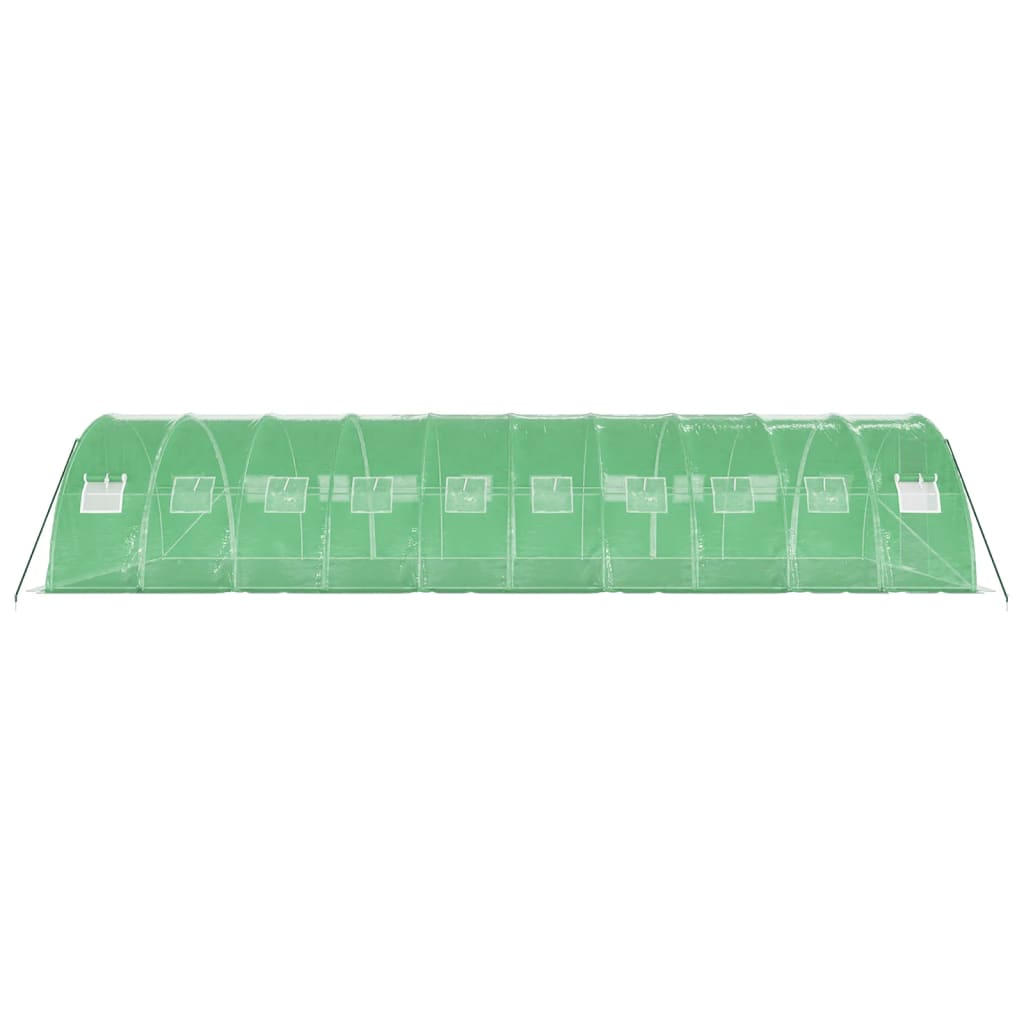 vidaXL Θερμοκήπιο Πράσινο 40 μ² 10 x 4 x 2 μ. με Ατσάλινο Πλαίσιο