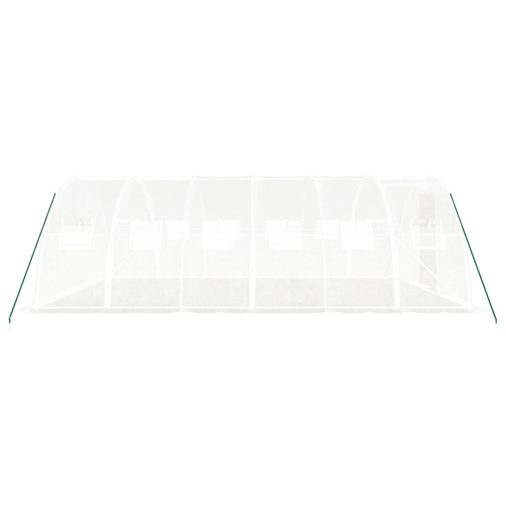 vidaXL Θερμοκήπιο Λευκό 24 μ² 6 x 4 x 2 μ. με Ατσάλινο Πλαίσιο