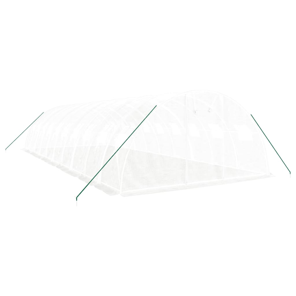 vidaXL Θερμοκήπιο Λευκό 40 μ² 10 x 4 x 2 μ. με Ατσάλινο Πλαίσιο