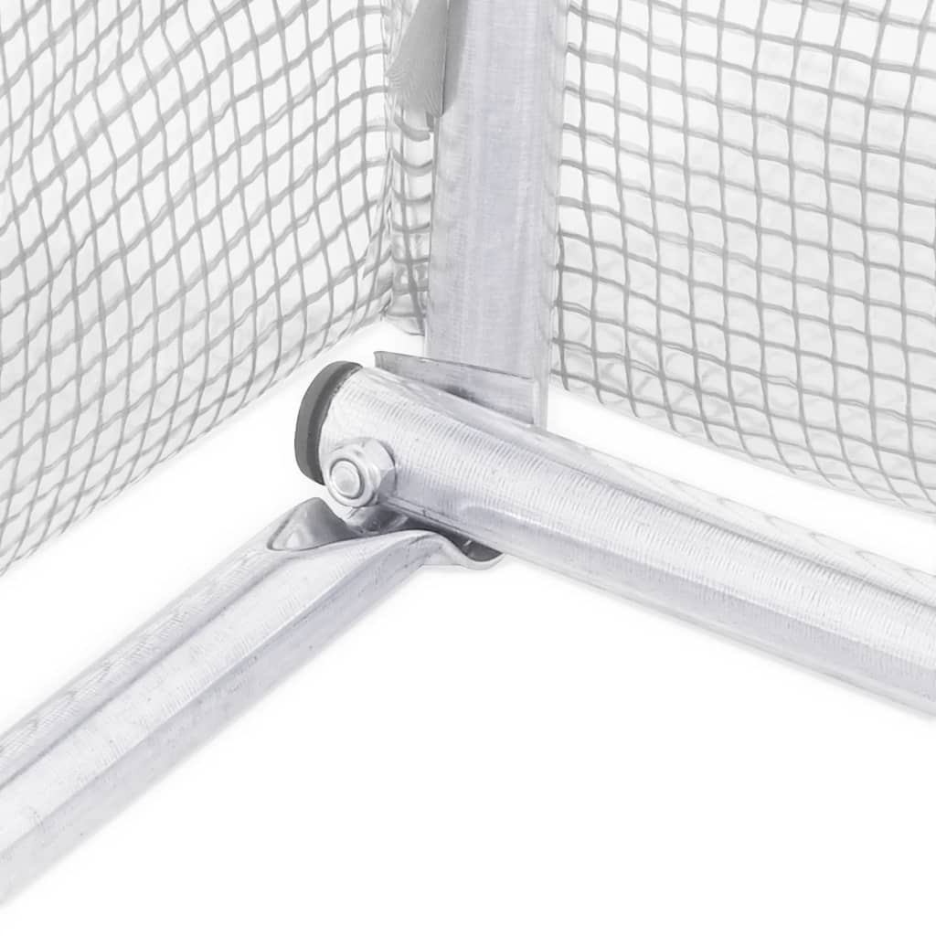 vidaXL Θερμοκήπιο Λευκό 64 μ² 16 x 4 x 2 μ. με Ατσάλινο Πλαίσιο