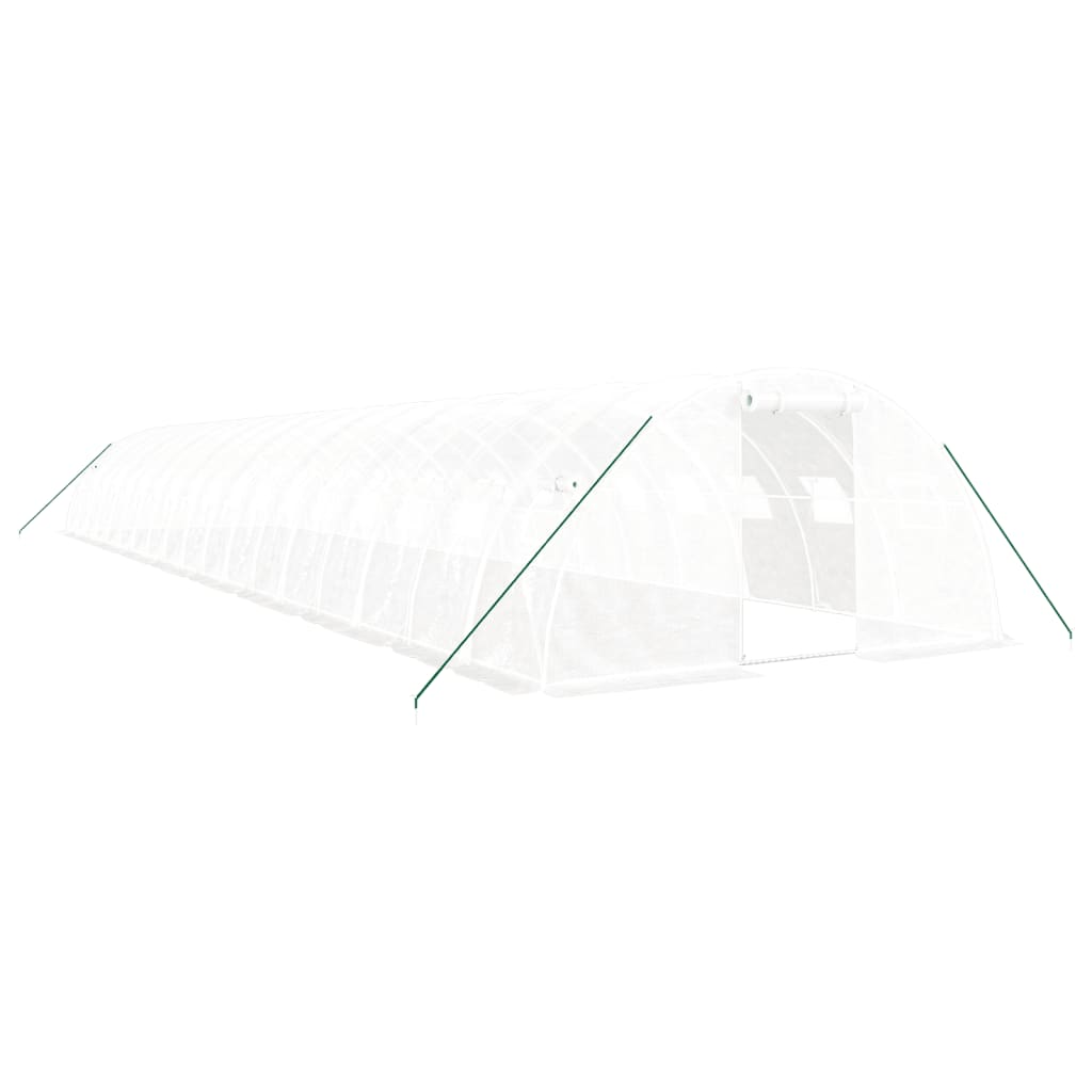 vidaXL Θερμοκήπιο Λευκό 72 μ² 18 x 4 x 2 μ. με Ατσάλινο Πλαίσιο