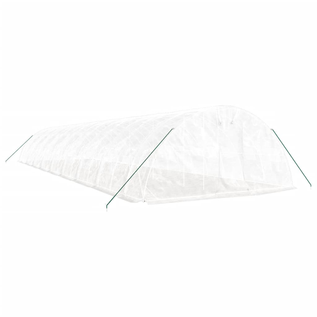 vidaXL Θερμοκήπιο με Ατσάλινο Πλαίσιο Λευκό 90 μ² 18 x 5 x 2,3 μ.