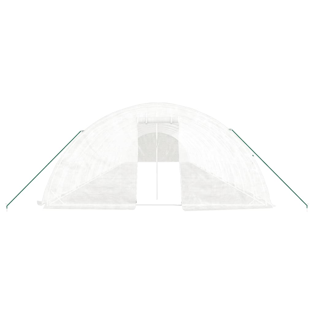 vidaXL Θερμοκήπιο με Ατσάλινο Πλαίσιο Λευκό 90 μ² 18 x 5 x 2,3 μ.