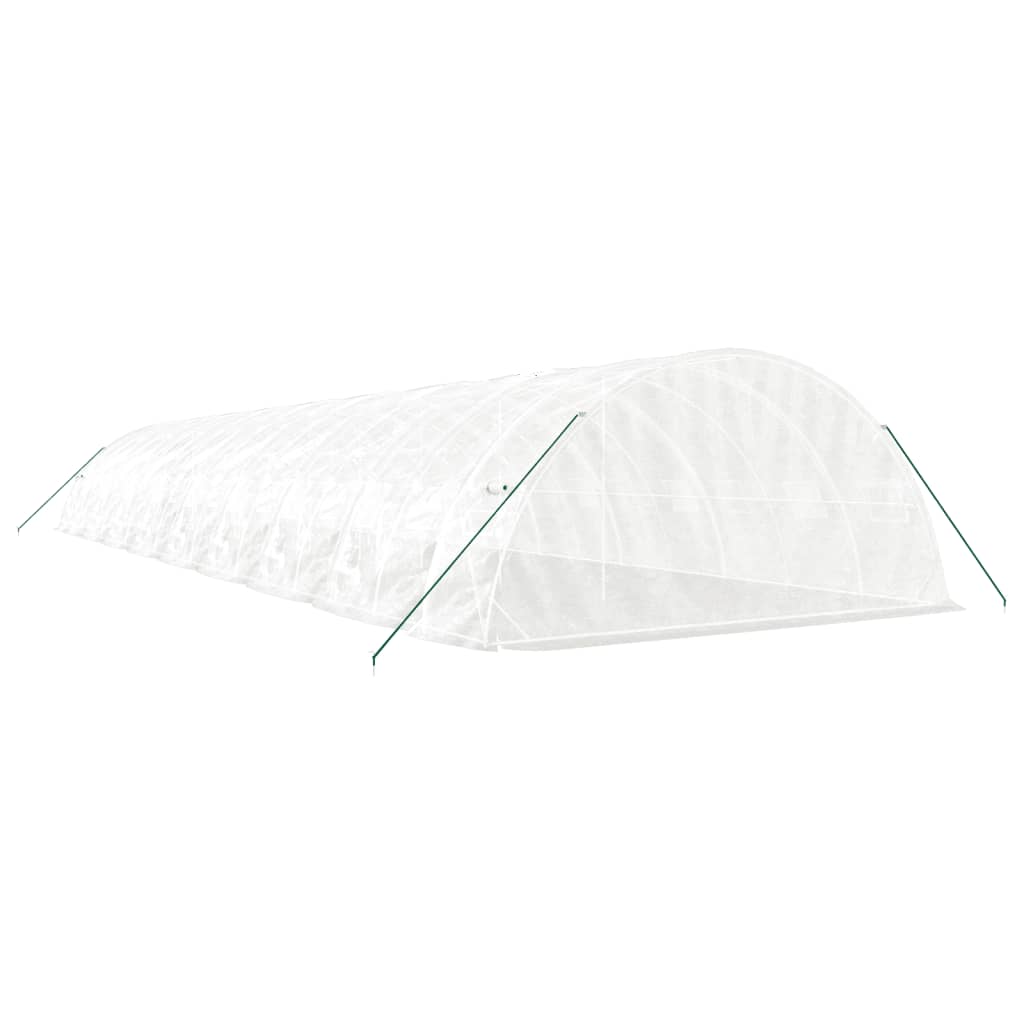 vidaXL Θερμοκήπιο με Ατσάλινο Πλαίσιο Λευκό 90 μ² 18 x 5 x 2,3 μ.