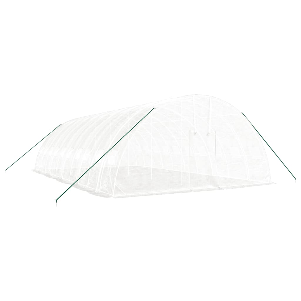 vidaXL Θερμοκήπιο με Ατσάλινο Πλαίσιο Λευκό 60 μ² 10 x 6 x 2,85 μ.