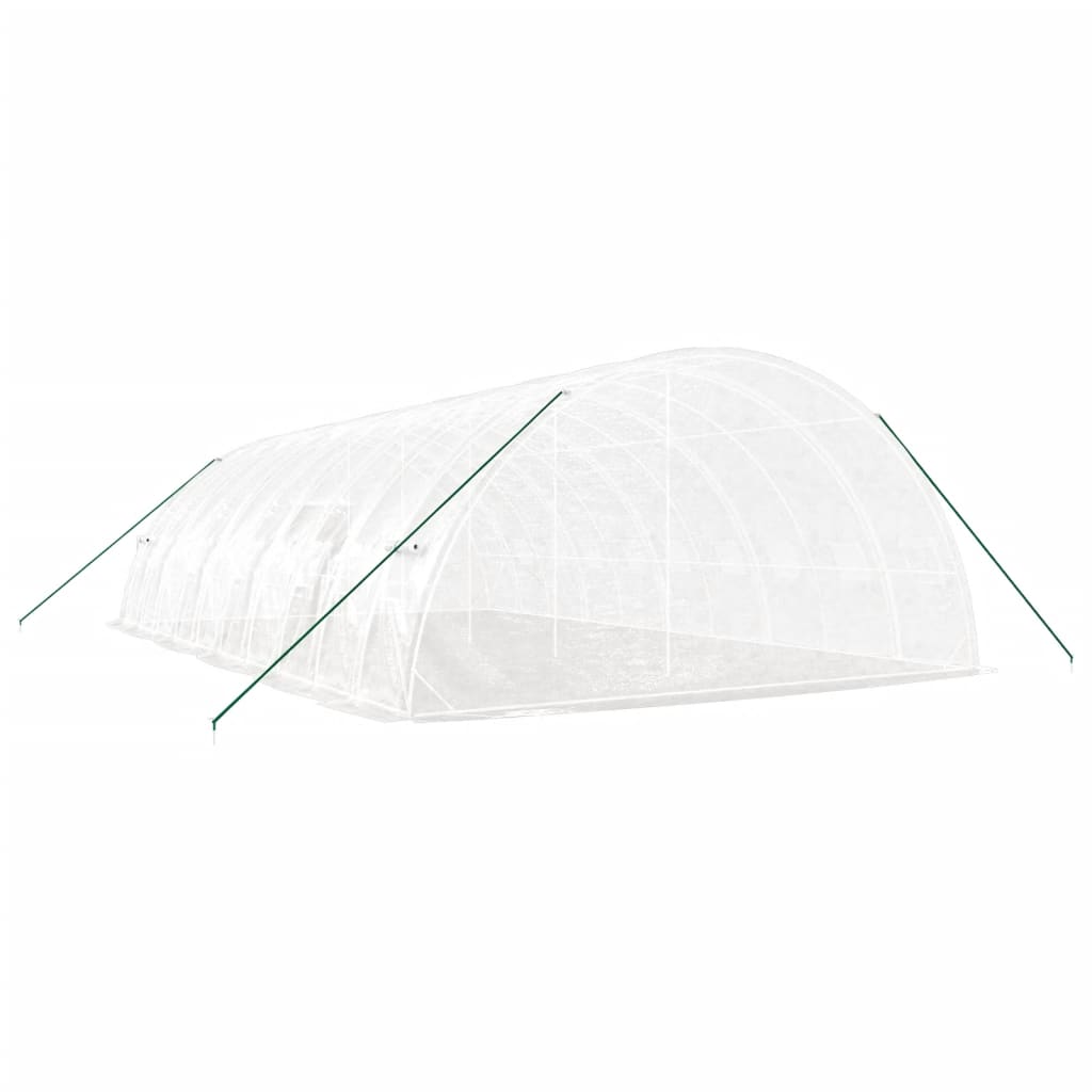 vidaXL Θερμοκήπιο με Ατσάλινο Πλαίσιο Λευκό 60 μ² 10 x 6 x 2,85 μ.