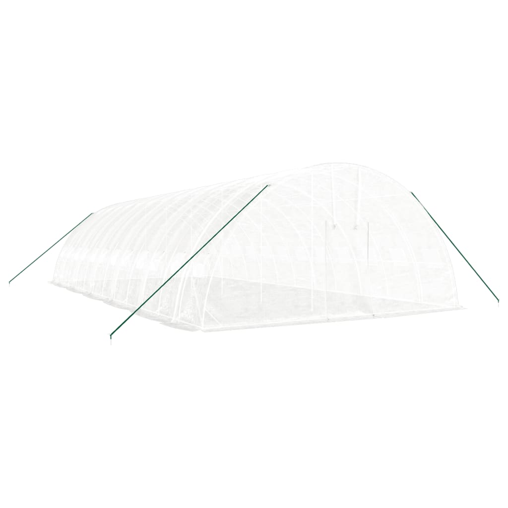 vidaXL Θερμοκήπιο με Ατσάλινο Πλαίσιο Λευκό 72 μ² 12 x 6 x 2,85 μ.