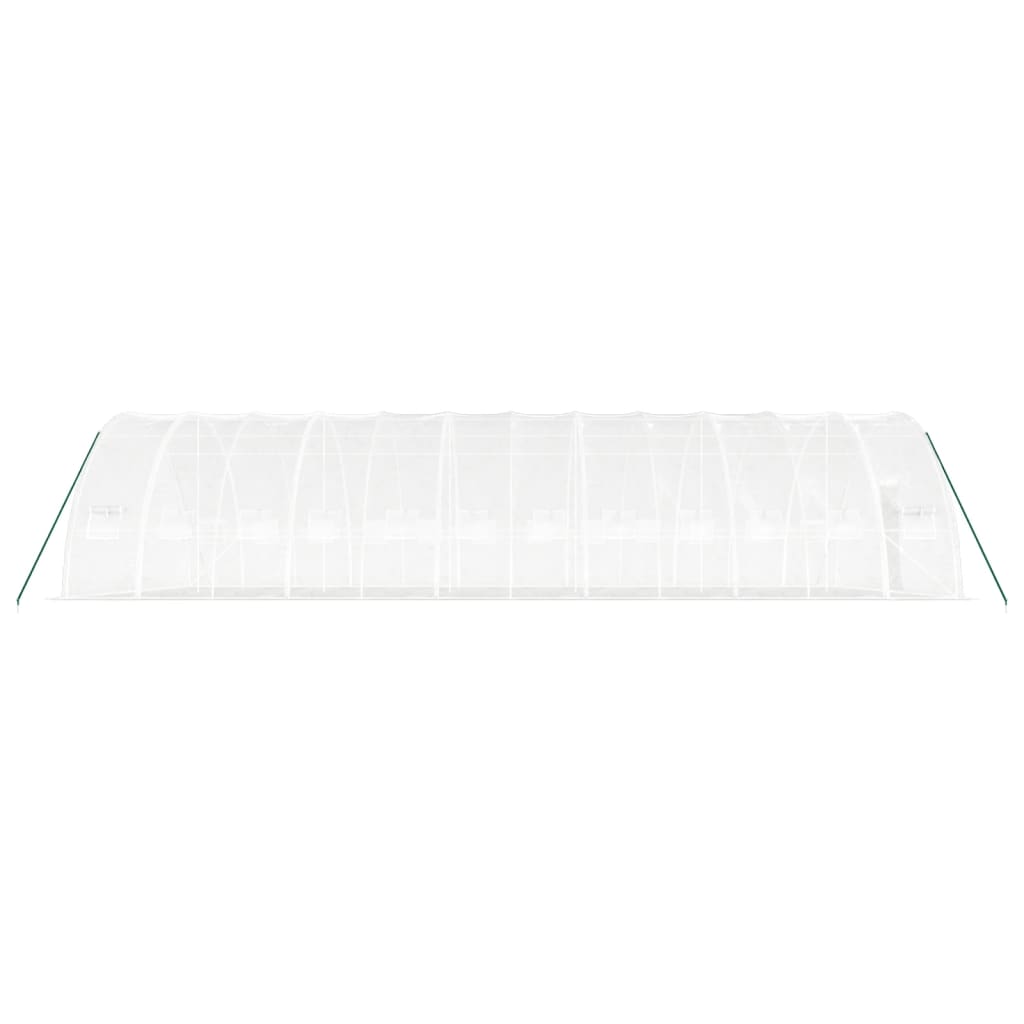 vidaXL Θερμοκήπιο με Ατσάλινο Πλαίσιο Λευκό 72 μ² 12 x 6 x 2,85 μ.