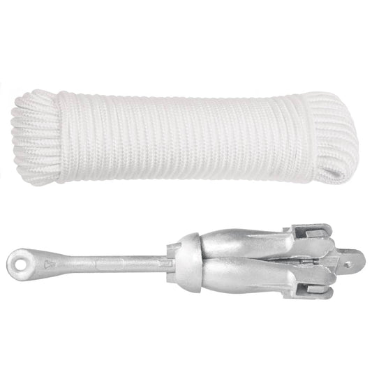 vidaXL Άγκυρα Πτυσσόμενη με Σχοινί 6 κιλά Γαλβανισμένο χυτοσίδηρο