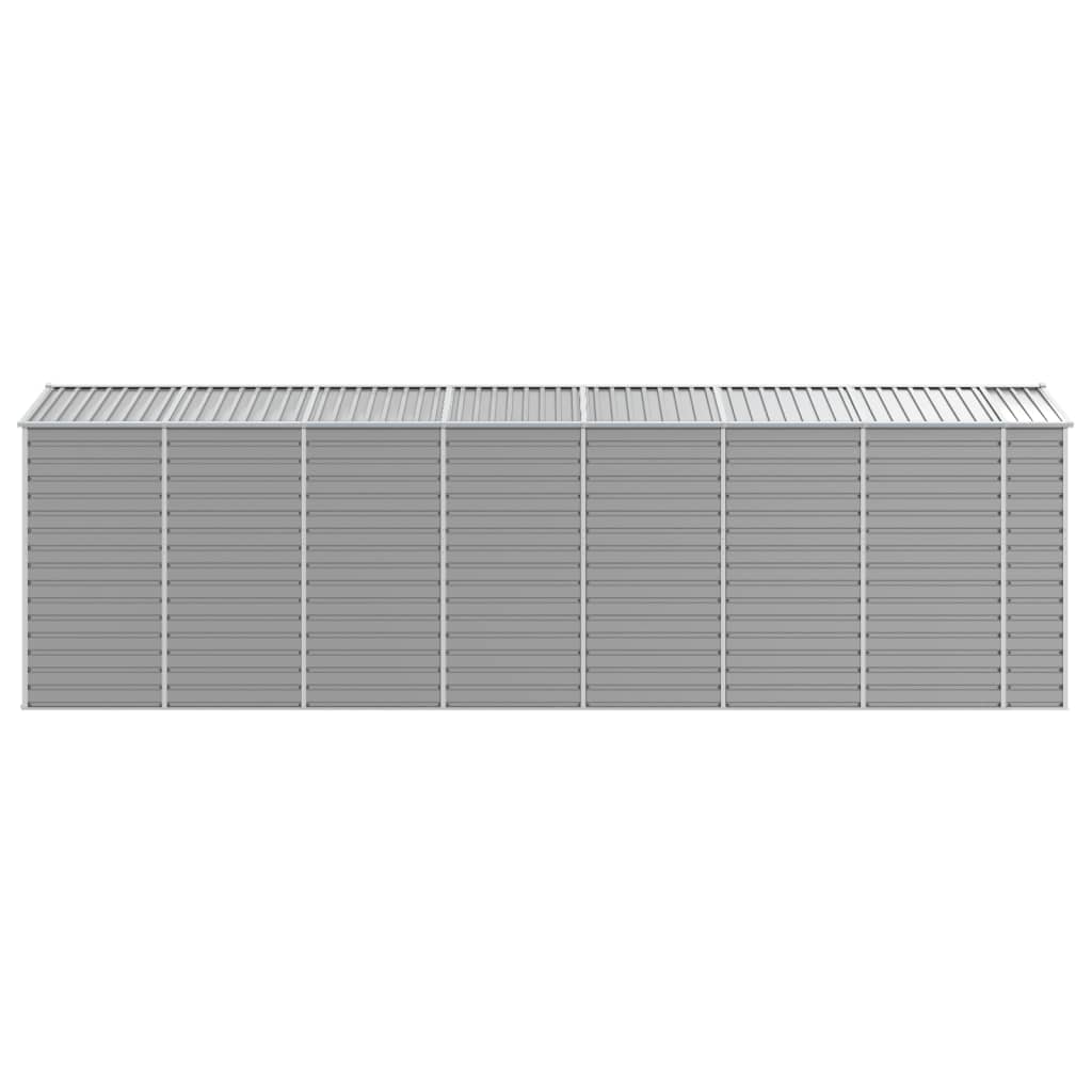 vidaXL Αποθήκη Κήπου Ανοιχτό Γκρι 191x640x198 εκ. Γαλβανισμένο Ατσάλι