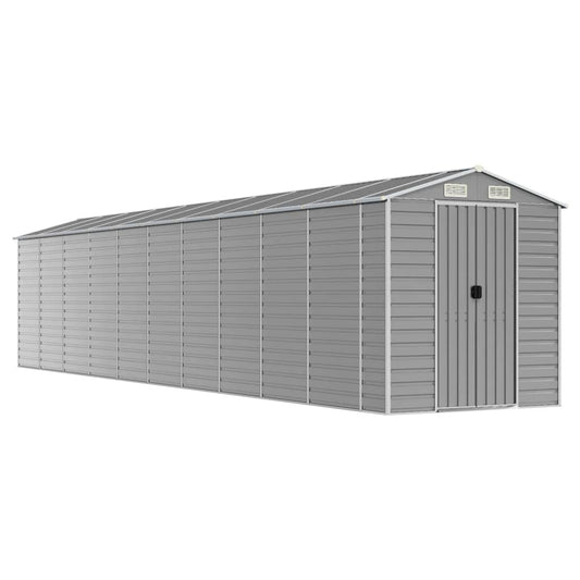 vidaXL Αποθήκη Κήπου Ανοιχτό Γκρι 191x895x198 εκ. Γαλβανισμένο Ατσάλι