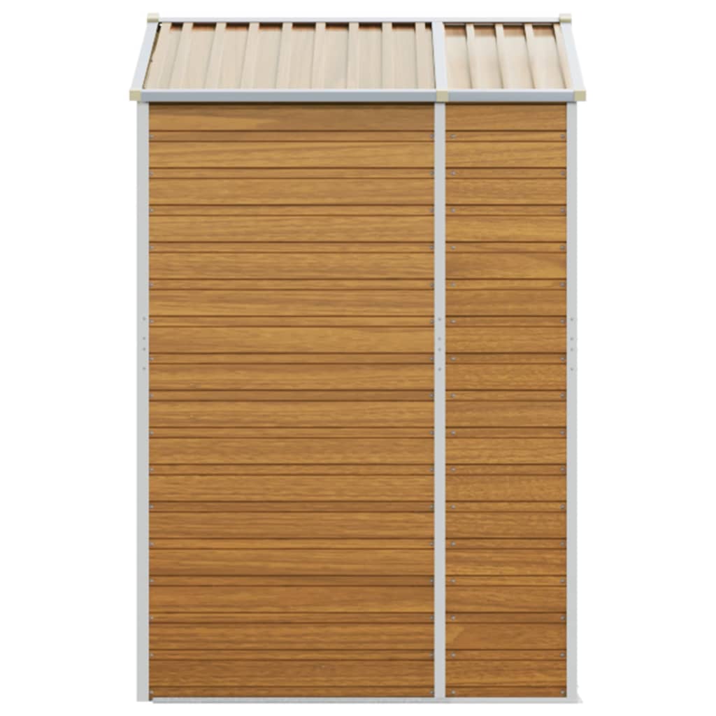 vidaXL Αποθήκη Κήπου Ανοιχτό Καφέ 191x130x198 εκ. Γαλβανισμένο Ατσάλι