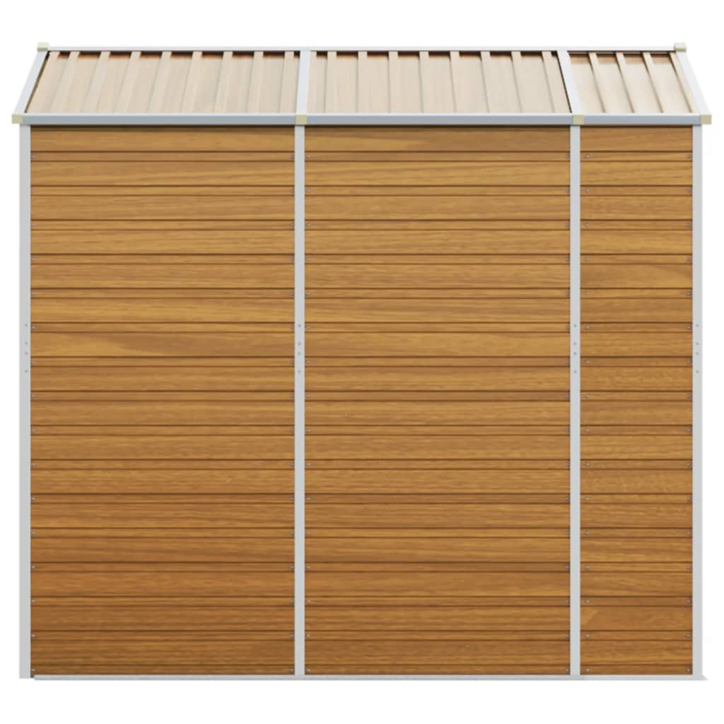 vidaXL Αποθήκη Κήπου Ανοιχτό Καφέ 191x215x198 εκ. Γαλβανισμένο Ατσάλι