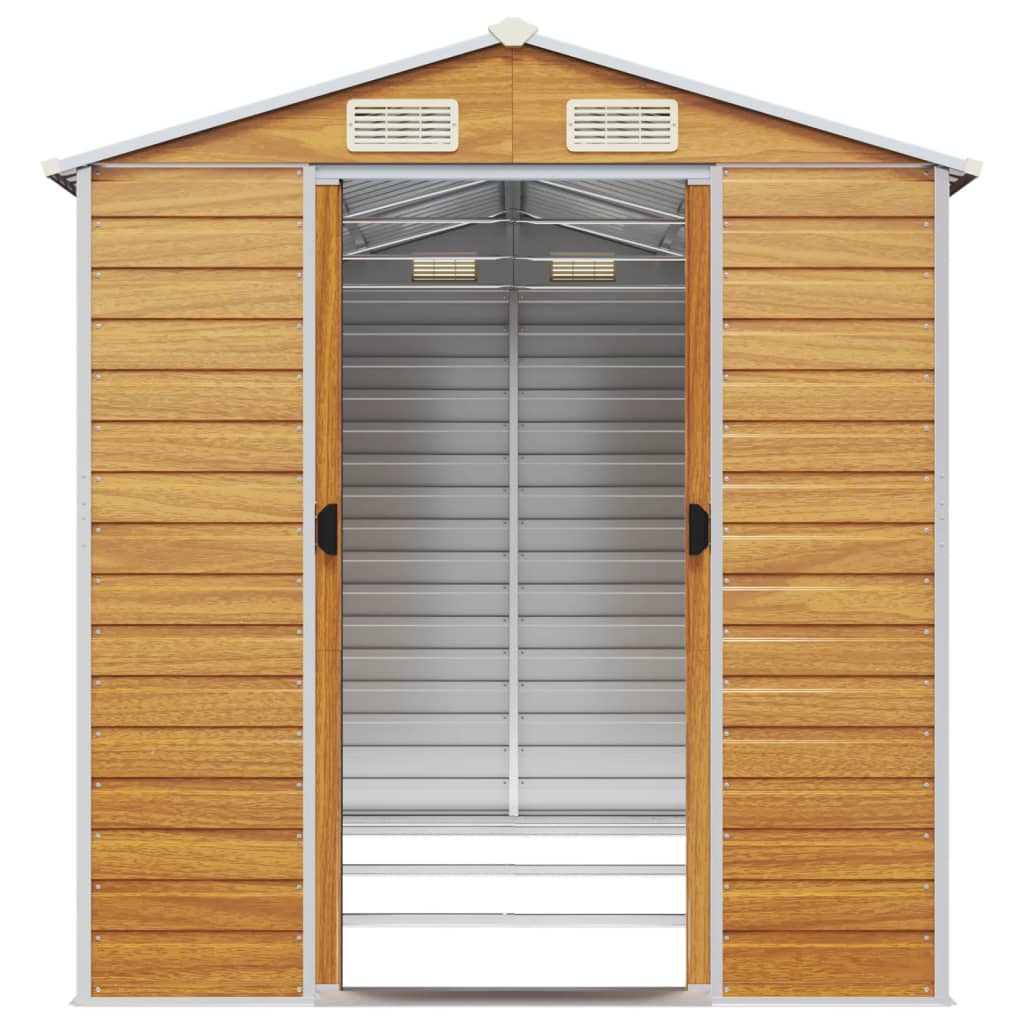 vidaXL Αποθήκη Κήπου Ανοιχτό Γκρι 191x300x198 εκ. Γαλβανισμένο Ατσάλι