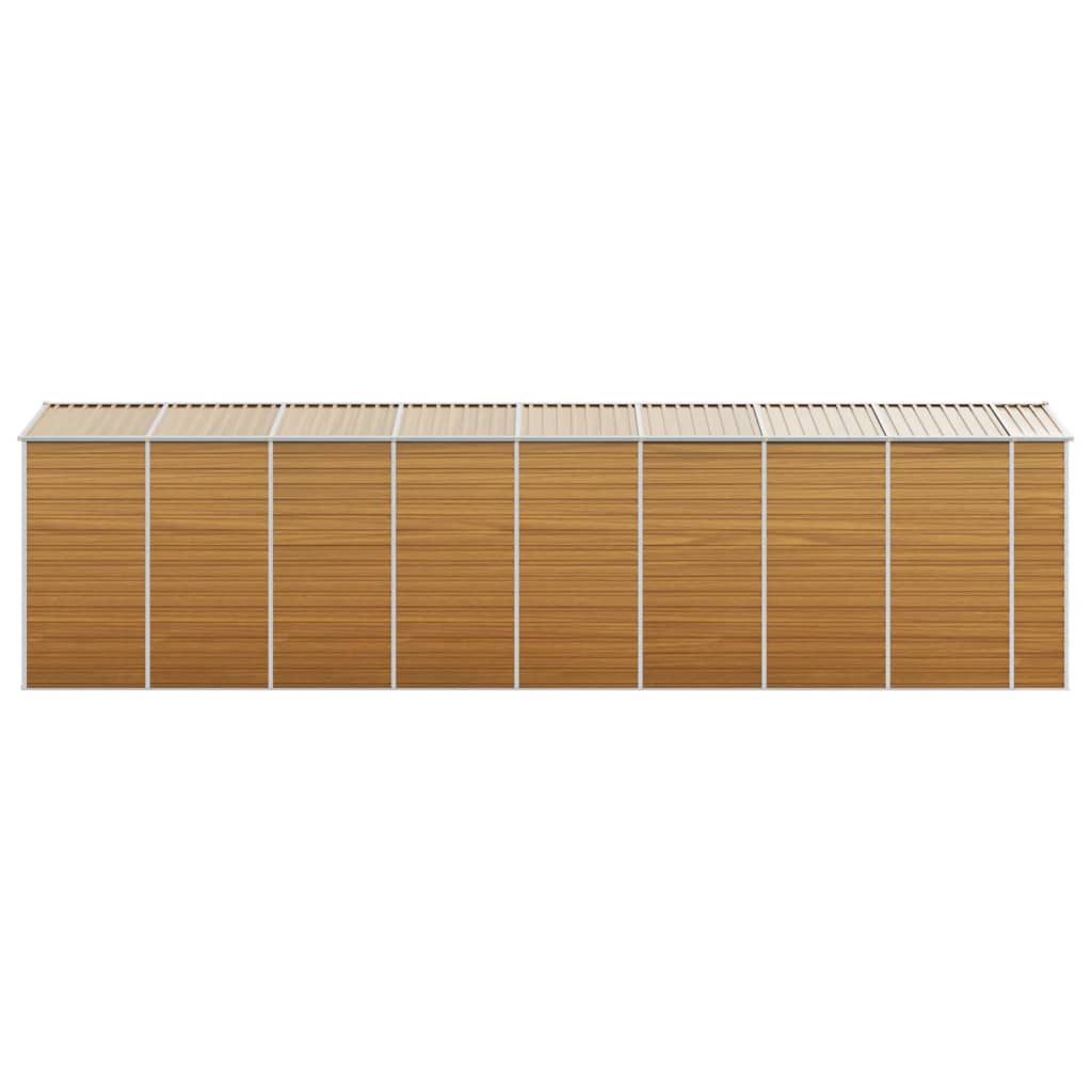 vidaXL Αποθήκη Κήπου Ανοιχτό Καφέ 191x725x198 εκ. Γαλβανισμένο Ατσάλι