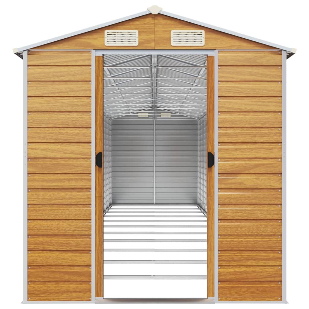 vidaXL Αποθήκη Κήπου Ανοιχτό Καφέ 191x980x198 εκ. Γαλβανισμένο Ατσάλι