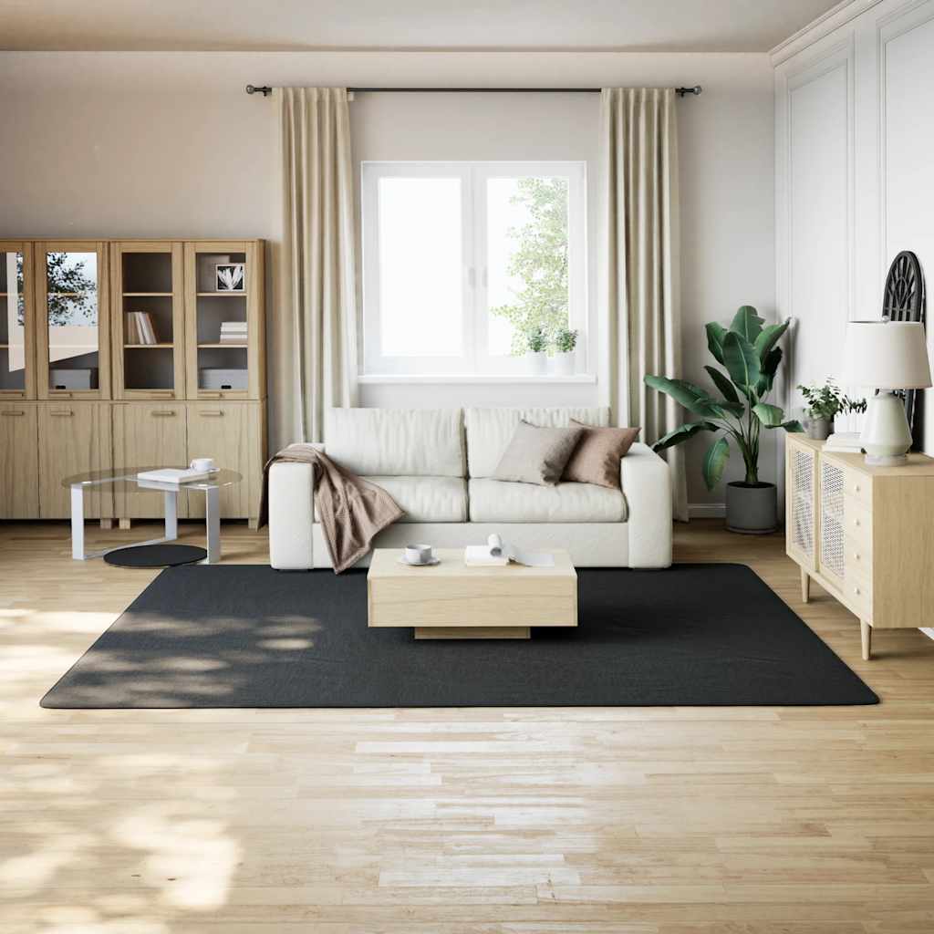 vidaXL Χαλί Shaggy Μαύρο 240x305 εκ. από Πολυεστέρα