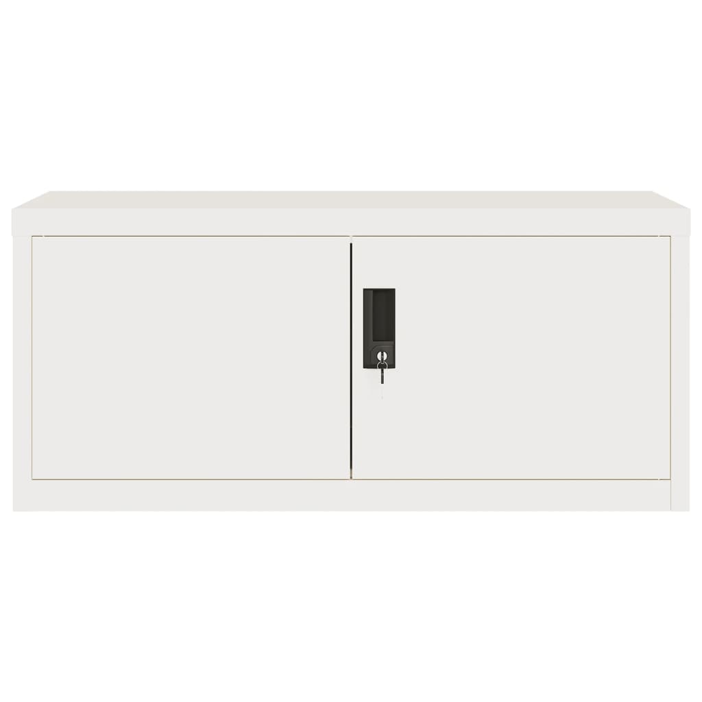 vidaXL Αρχειοθήκη Λευκή 90 x 40 x 130 εκ. από Ατσάλι