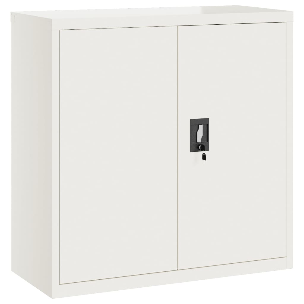 vidaXL Αρχειοθήκη Λευκή 90 x 40 x 130 εκ. από Ατσάλι