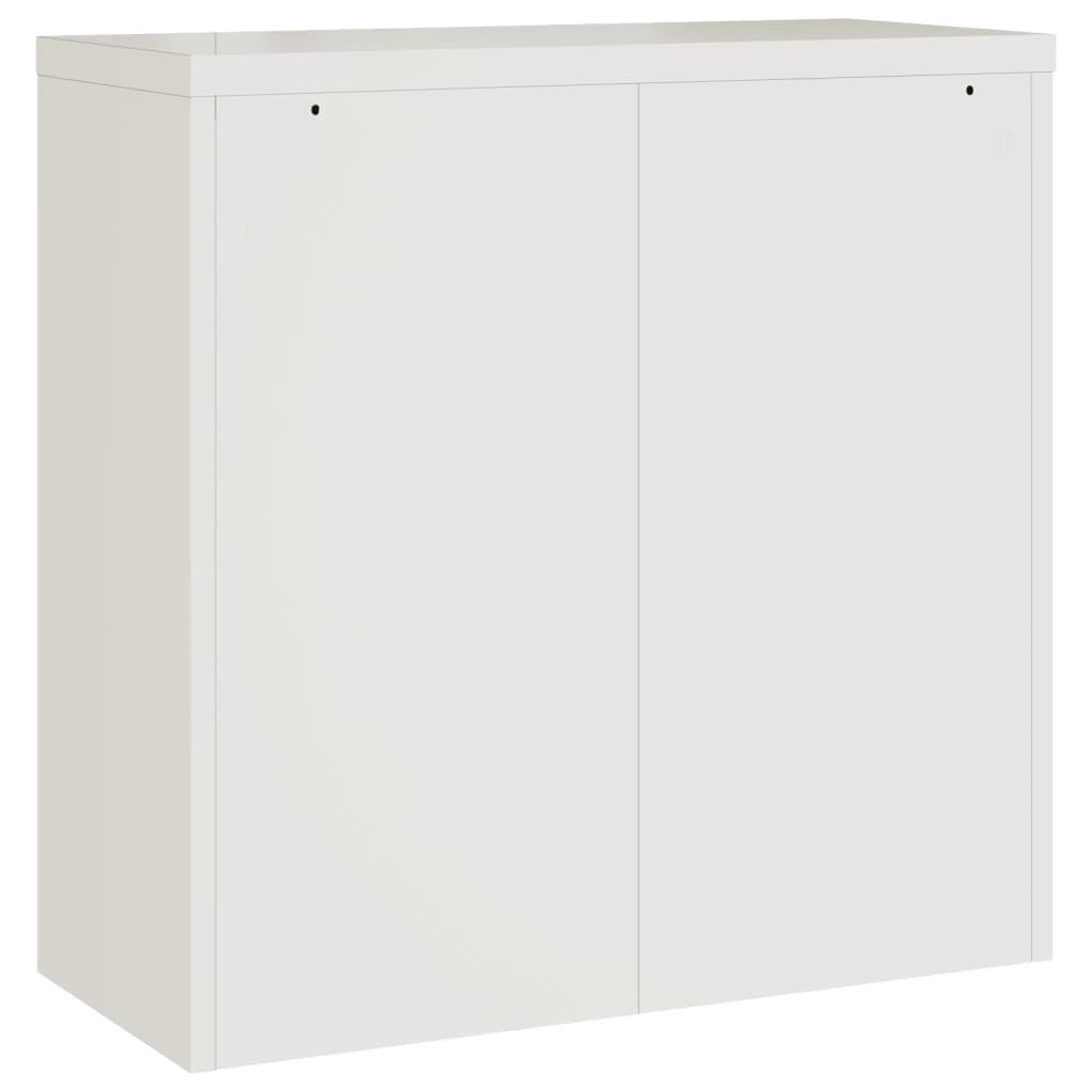 vidaXL Αρχειοθήκη Λευκή 90 x 40 x 130 εκ. από Ατσάλι