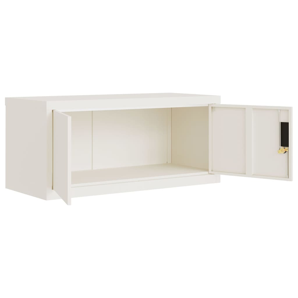 vidaXL Αρχειοθήκη Λευκή 90 x 40 x 180 εκ. Ατσάλινη