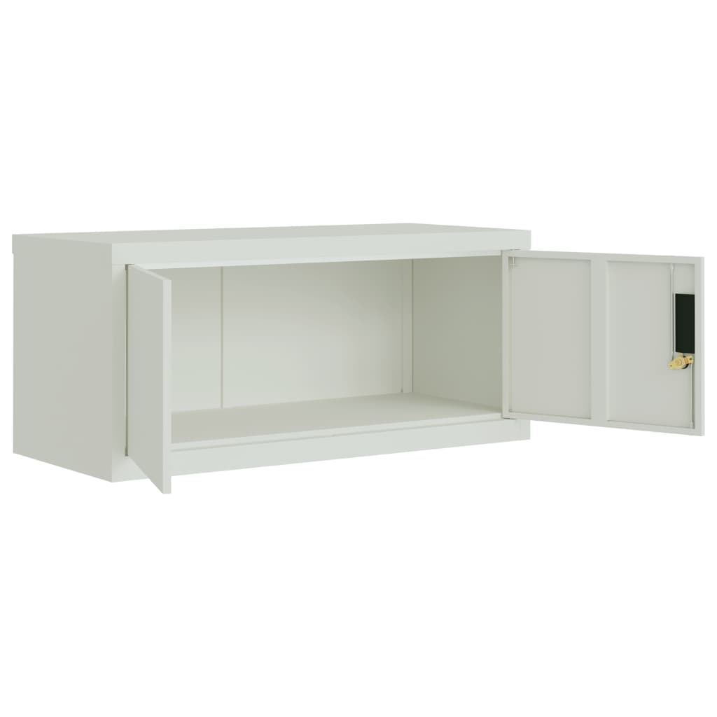 vidaXL Αρχειοθήκη Αν. Γκρι 90 x 40 x 220 εκ. Ατσάλινη