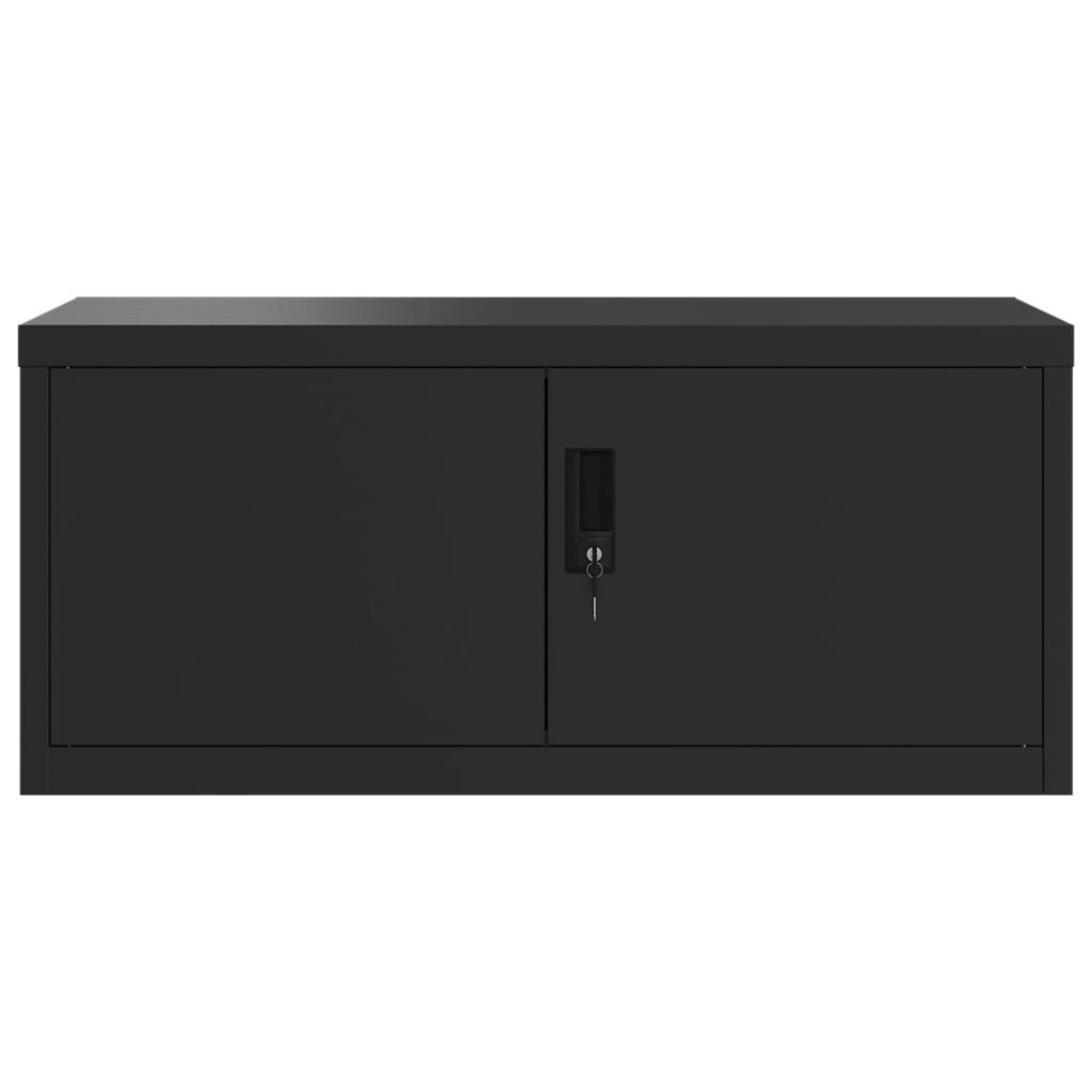 vidaXL Αρχειοθήκη Μαύρη 90 x 40 x 180 εκ. Ατσάλινη