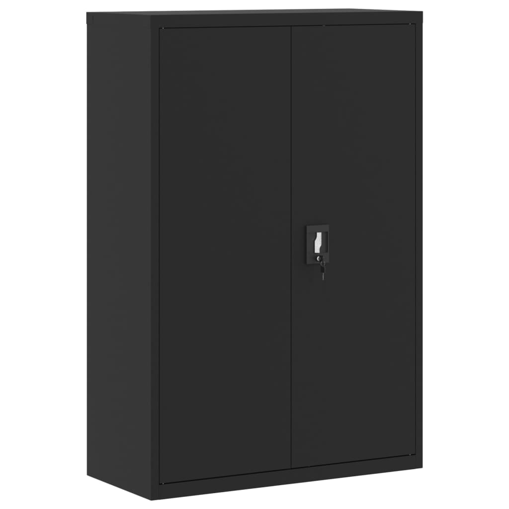 vidaXL Αρχειοθήκη Μαύρη 90 x 40 x 180 εκ. Ατσάλινη