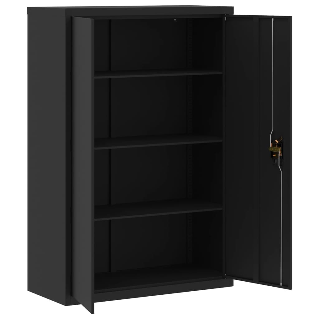 vidaXL Αρχειοθήκη Μαύρη 90 x 40 x 180 εκ. Ατσάλινη