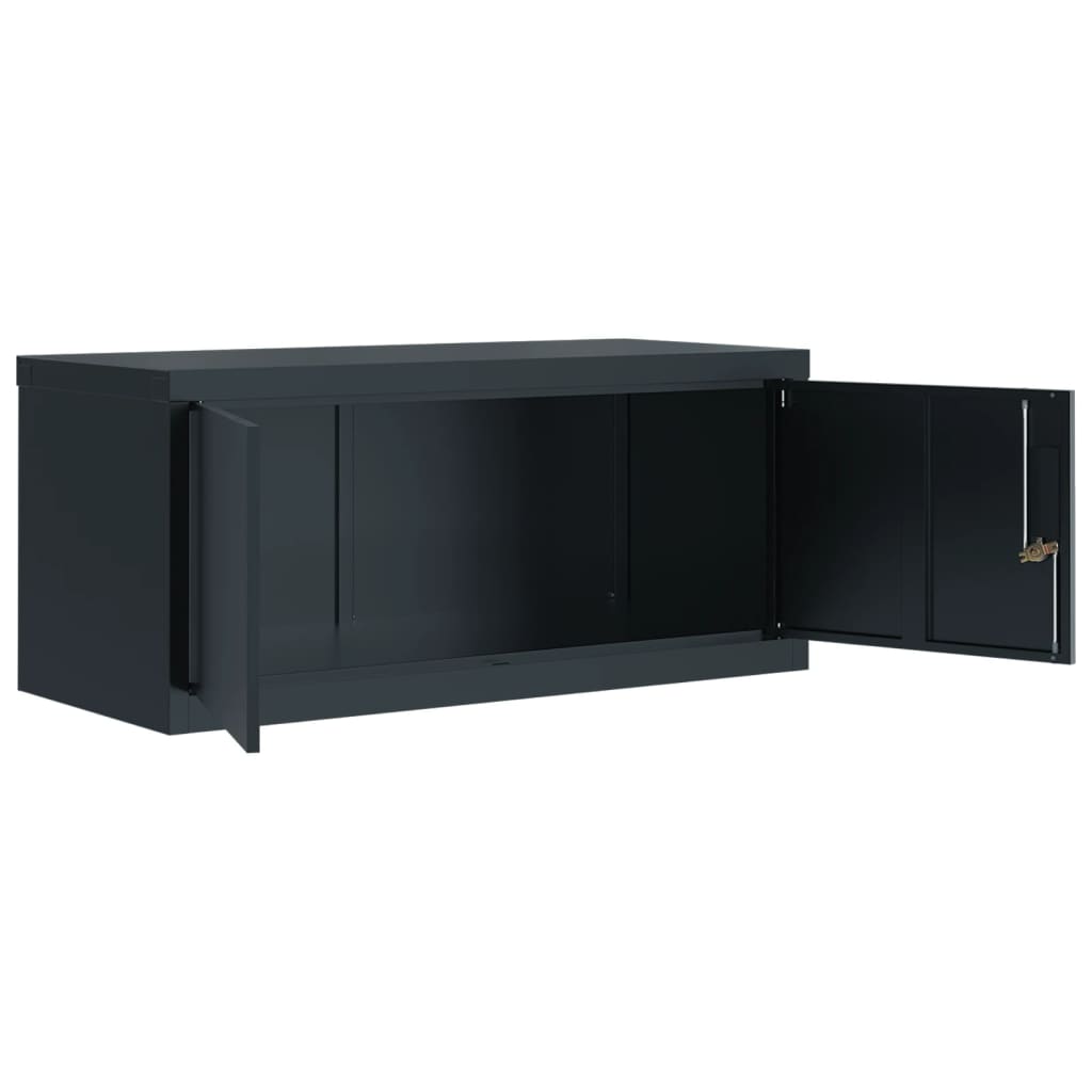 vidaXL Αρχειοθήκη Ανθρακί 90 x 40 x 145 εκ. Ατσάλινη