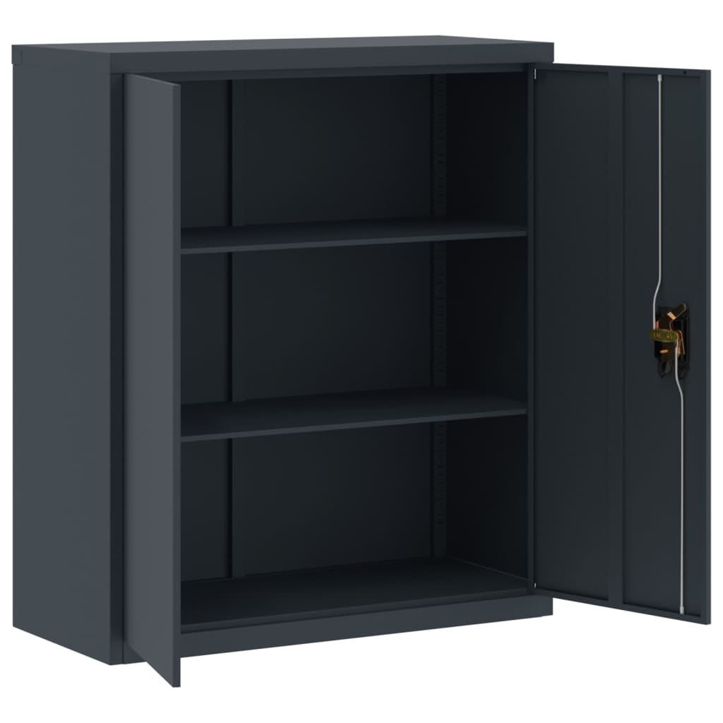 vidaXL Αρχειοθήκη Ανθρακί 90 x 40 x 145 εκ. Ατσάλινη