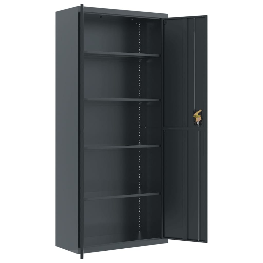 vidaXL Αρχειοθήκη Ανθρακί 90 x 40 x 240 εκ. Ατσάλινη