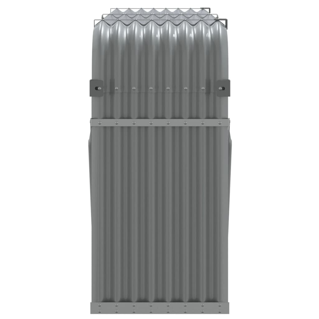 vidaXL Ξυλοθήκη Αν. Γκρι 180 x 45 x 100 εκ. από Γαλβανισμένο Ατσάλι