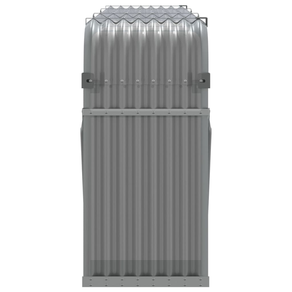 vidaXL Ξυλοθήκη Αν. Γκρι 234 x 45 x 100 εκ. από Γαλβανισμένο Ατσάλι