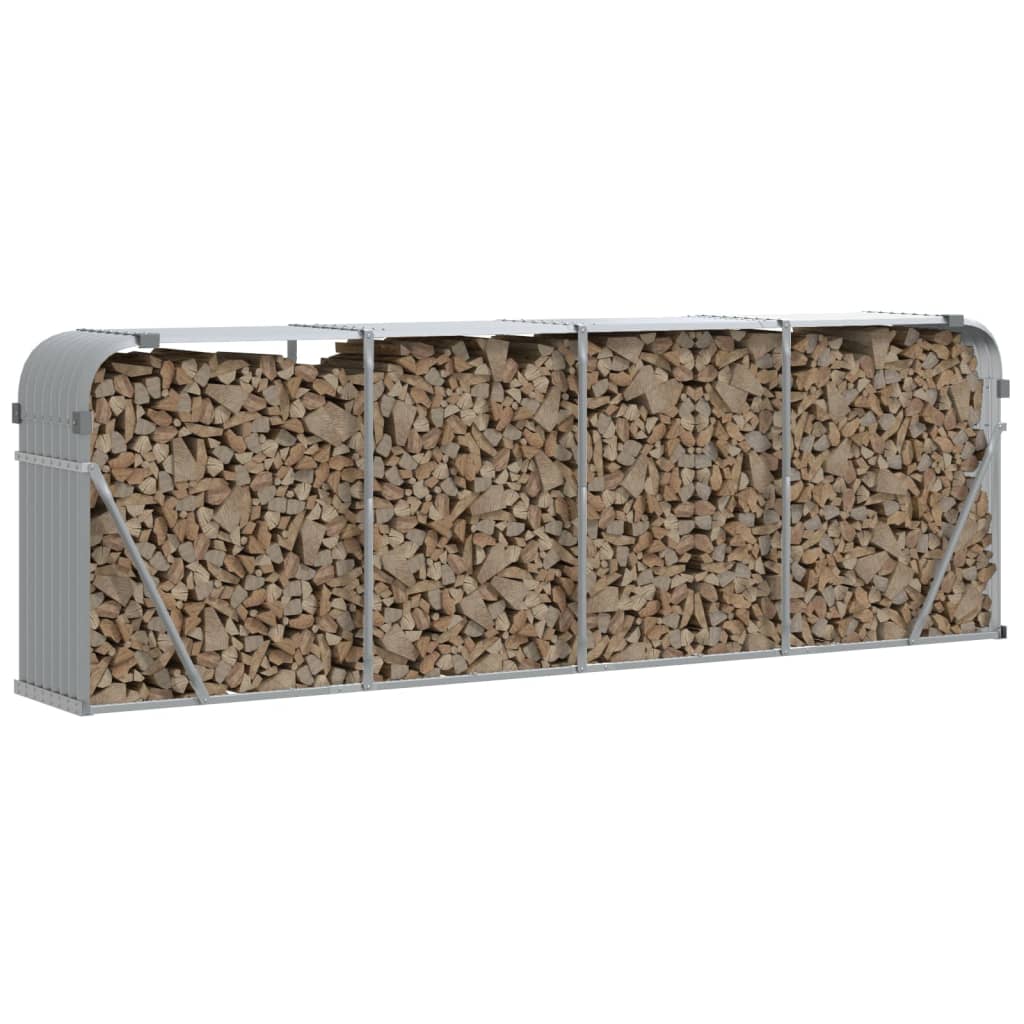 vidaXL Θήκη για Κορμούς Ανοιχτό Γκρι 300x45x100 εκ. από Γαλβανισμένο Ατσάλι