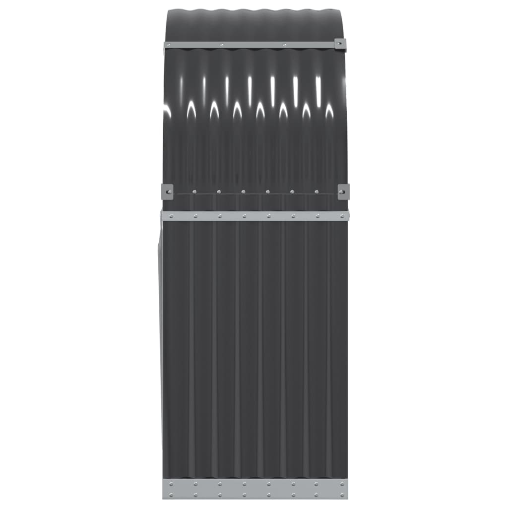 vidaXL Θήκη Κορμών Ανθρακί 80x45x120 εκ. από Γαλβανισμένο Ατσάλι