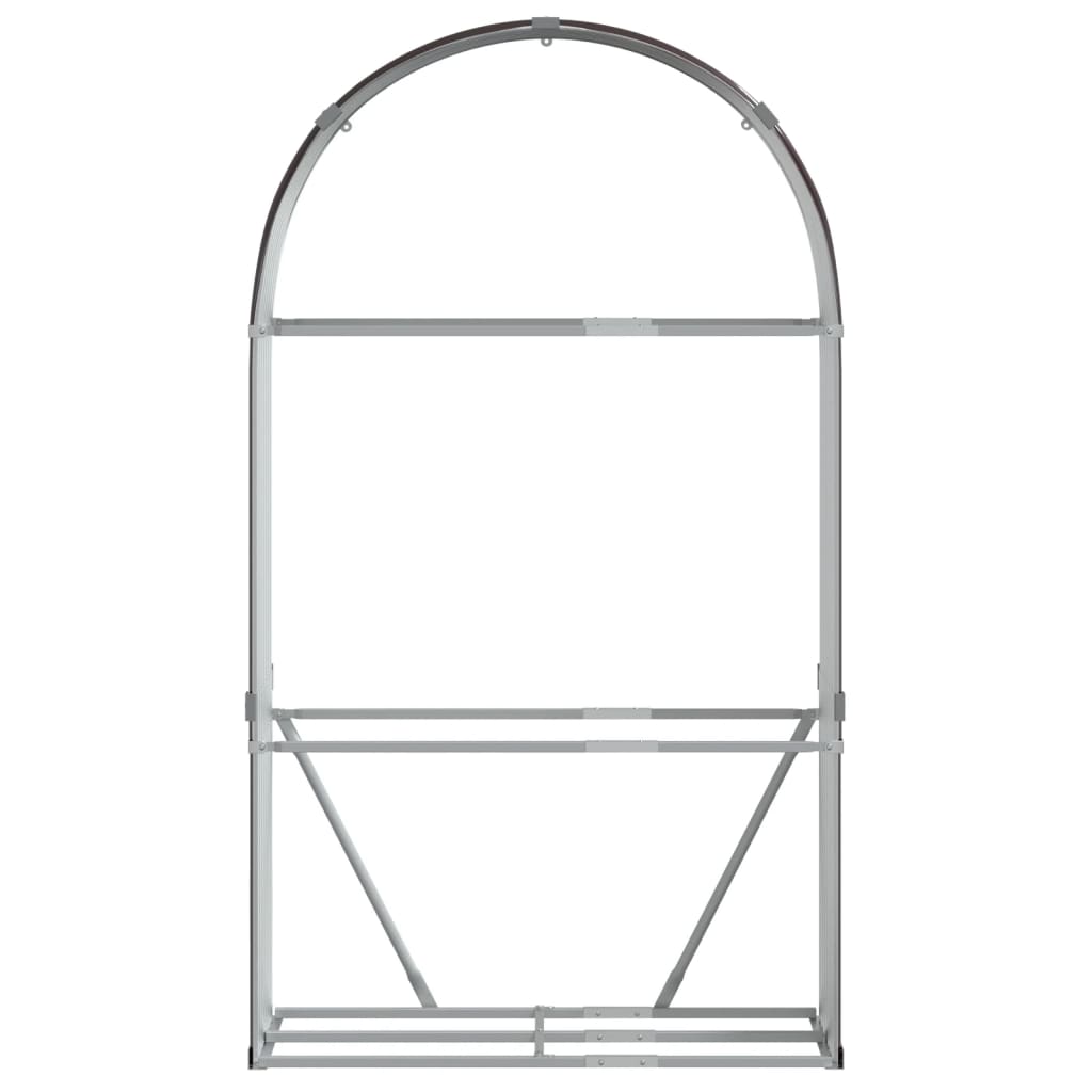 vidaXL Ξυλοθήκη Καφέ 120x45x210 εκ. από Γαλβανισμένο Ατσάλι