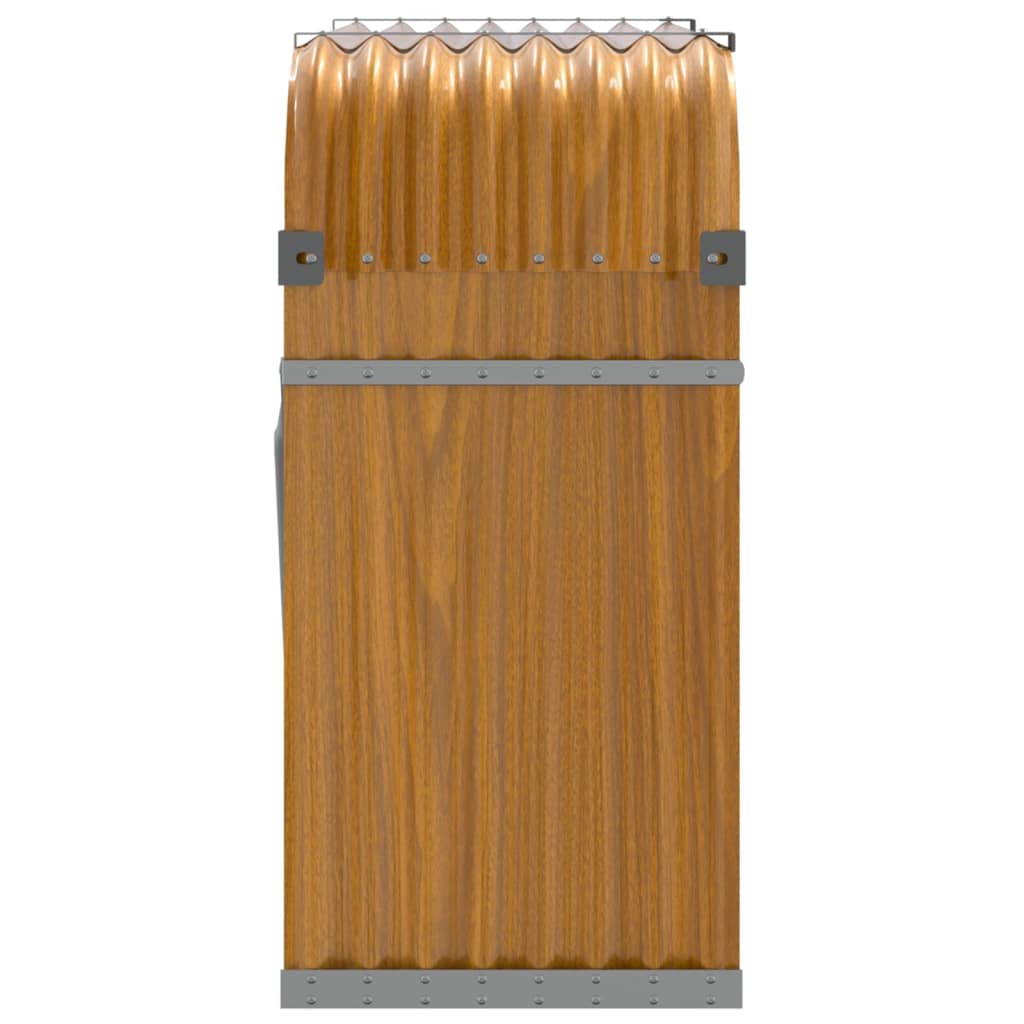 vidaXL Ξυλοθήκη Ξύλινη Όψη 120x45x100 εκ. από Γαλβανισμένο Ατσάλι