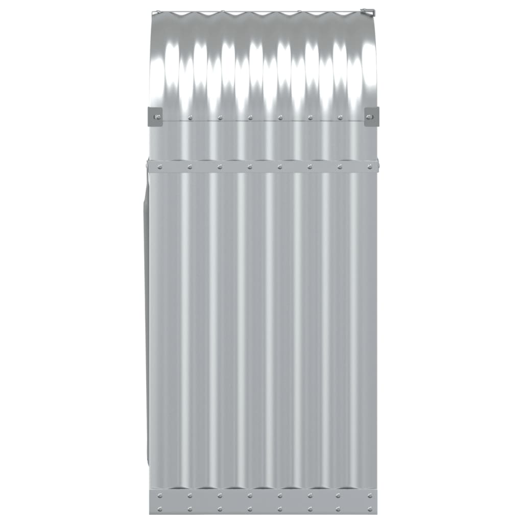 vidaXL Ξυλοθήκη Ασημί 40x45x100 εκ. από Γαλβανισμένο Ατσάλι