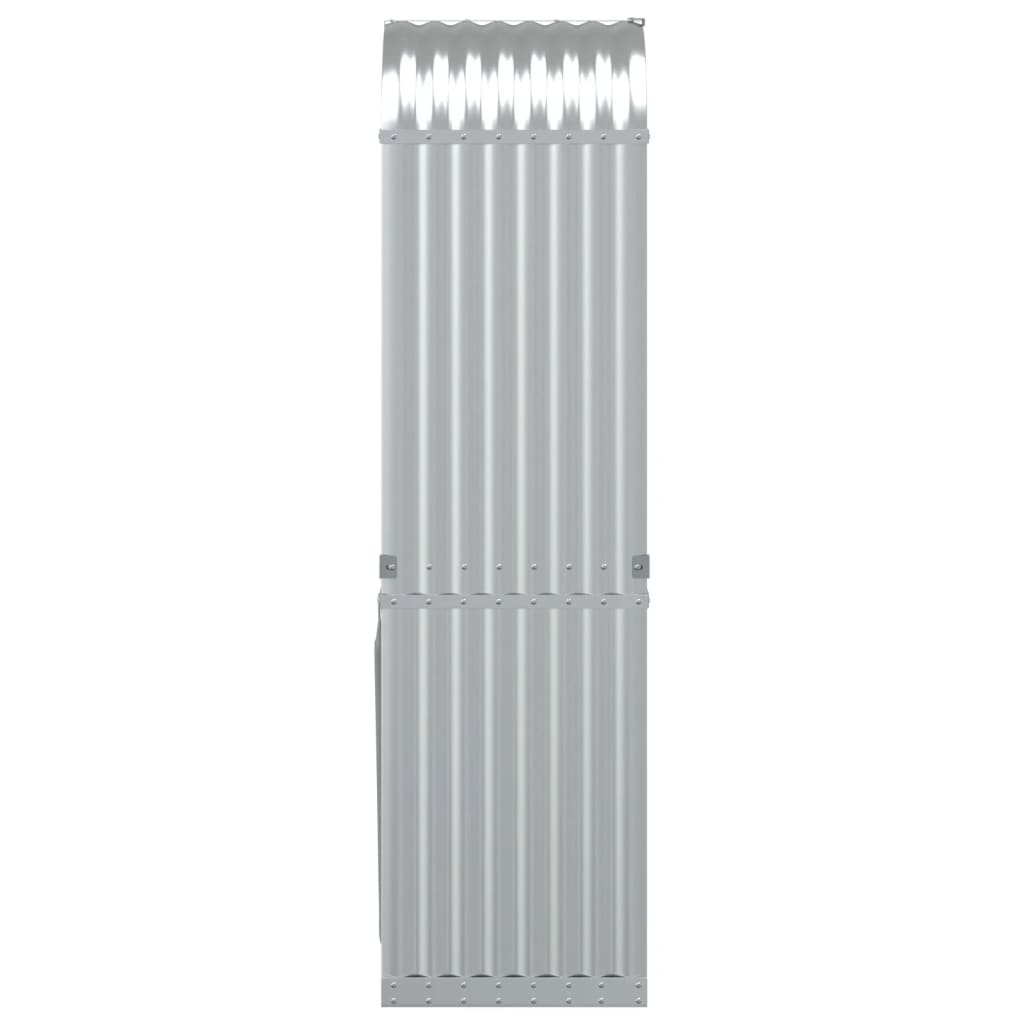 vidaXL Ξυλοθήκη Ασημί 40x45x170 εκ. από Γαλβανισμένο Ατσάλι