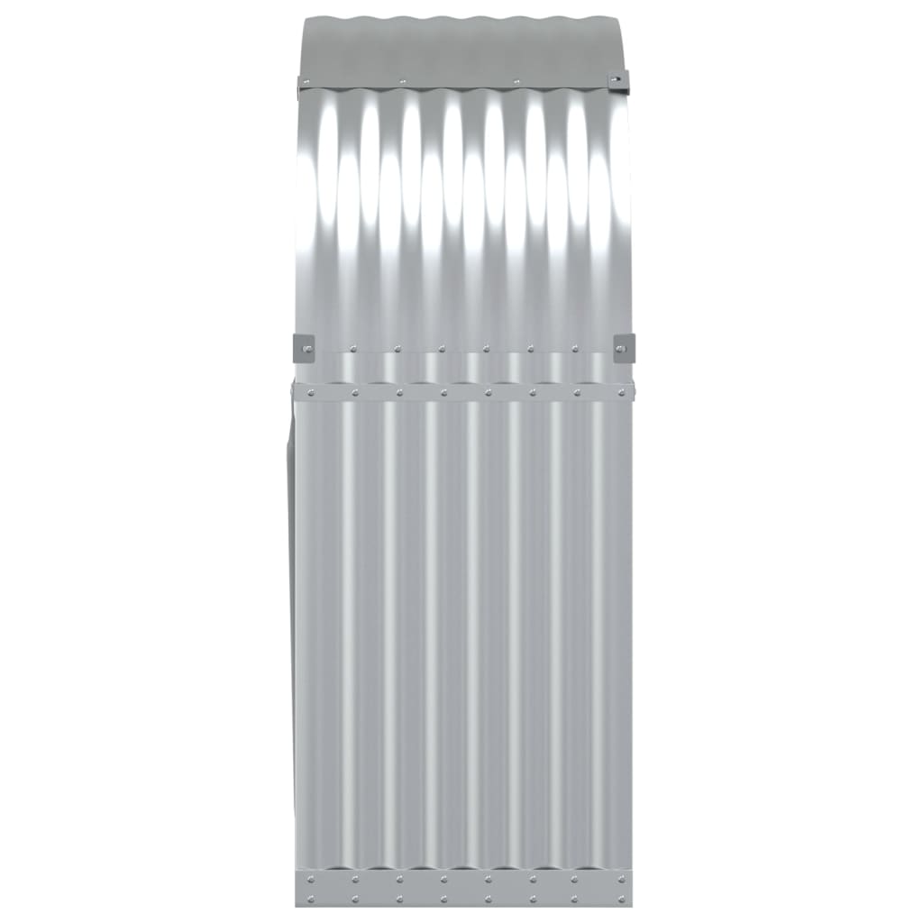 vidaXL Ξυλοθήκη Ασημί 80x45x120 εκ. από Γαλβανισμένο Ατσάλι