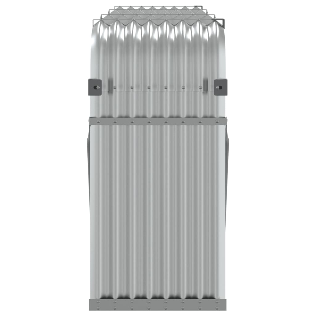 vidaXL Ξυλοθήκη Ασημί 234x45x100 εκ. από Γαλβανισμένο Ατσάλι