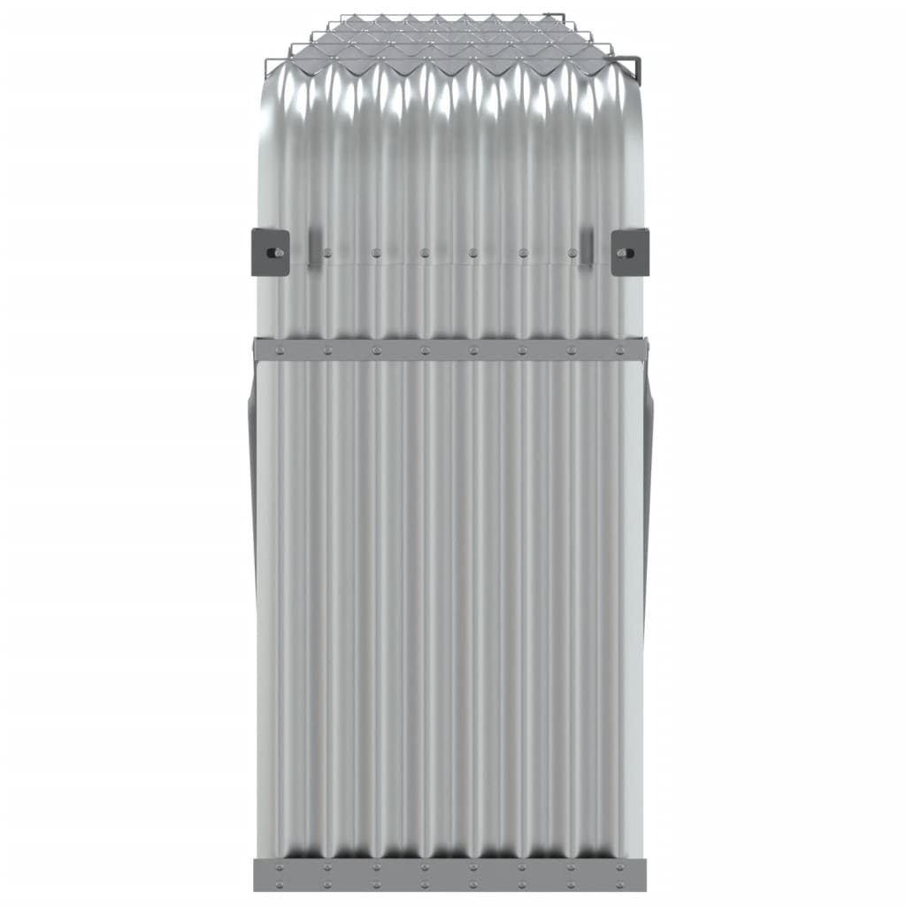 vidaXL Ξυλοθήκη Ασημί 300x45x100 εκ. από Γαλβανισμένο Ατσάλι