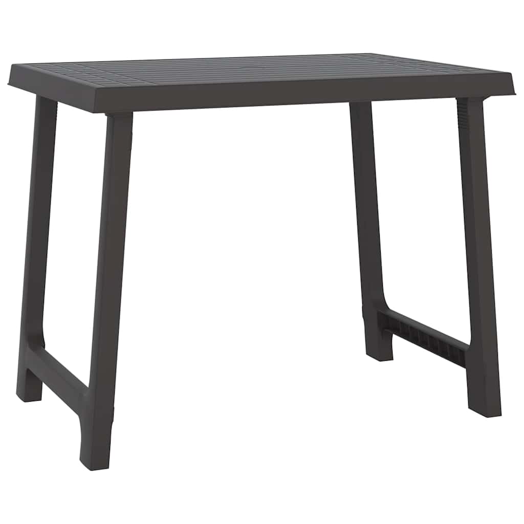vidaXL Τραπέζι Κάμπινγκ Όψη Ξύλου Ανθρακί 79x56x64 εκ. Πολυπροπυλένιο
